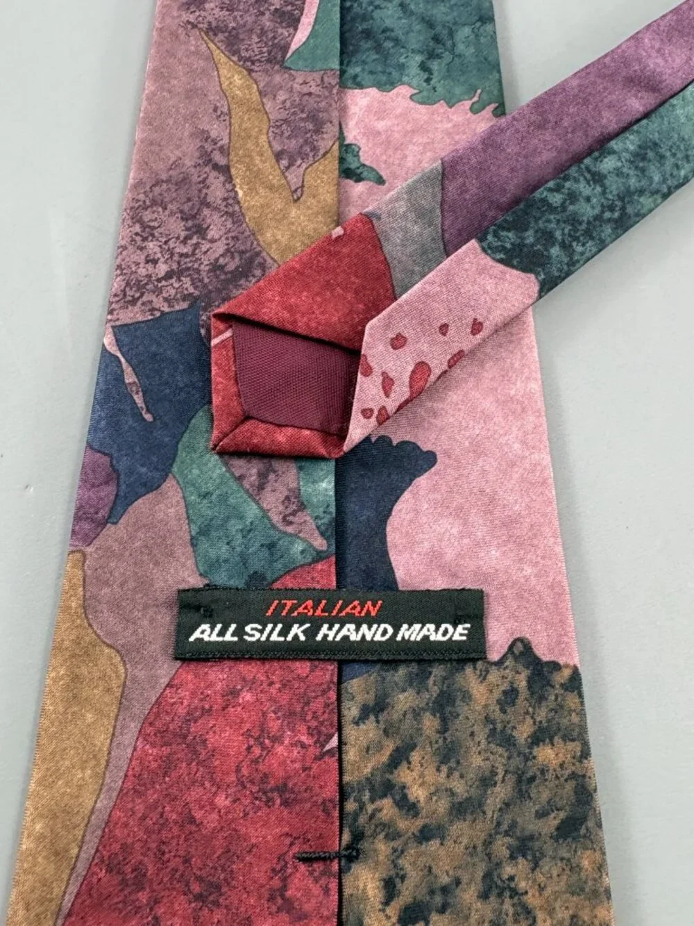 No Brand Vintage Multi Abstract Men's Tie 4